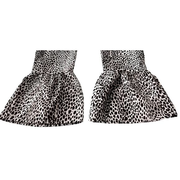 NO MFG. TAG LONG BELL SLV V-NECK RUFFLE LAYERS MIDI DRESS, WOMENS, S-BROWN/CREAM - Picture 9 of 12